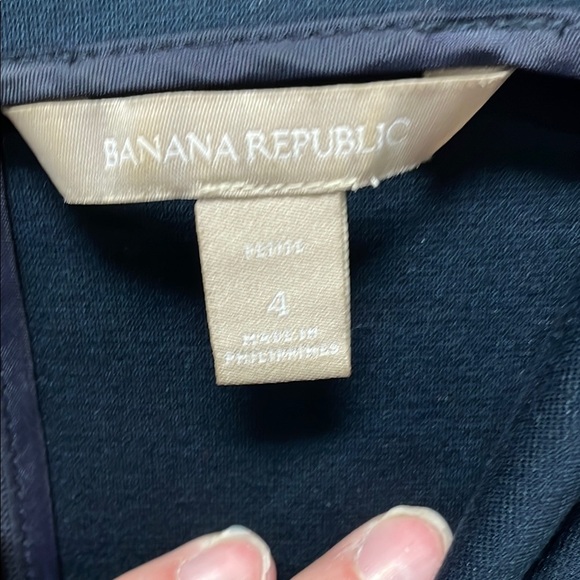 Banana Republic Size 4 Petite Navy Mini Dress - Picture 2 of 4